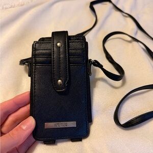Kenneth Cole Reaction Black Crossbody Phone Bag